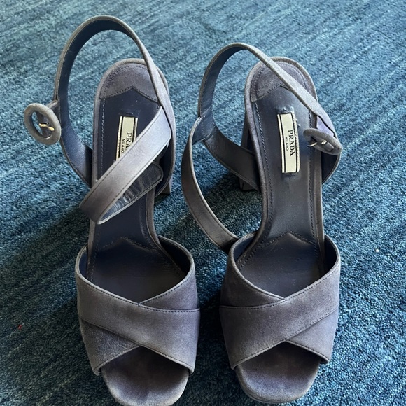 Platform Suede Prada Heels - Picture 3 of 9
